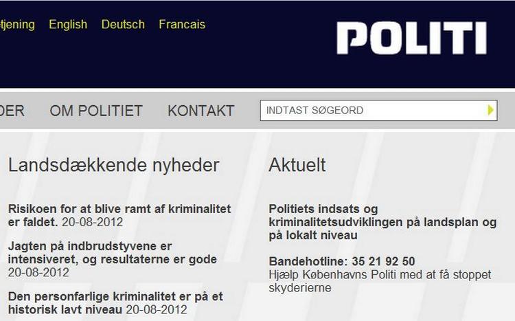 ulovlig. Der er ikke et ord om cookies på politiets hjemmeside. Det er ulovligt på samme måde som en stribe andre myndigheders hjemmesider er det. 