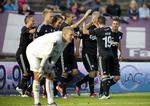 Bitter. Randers' målmand David Ousted er bitter over, at FC København scorede to gange i overtiden og vandt 3-2. 