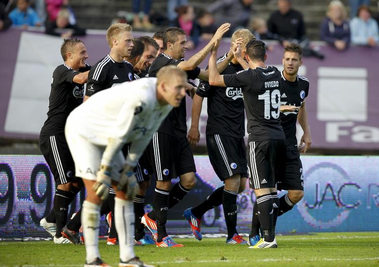 Bitter. Randers' målmand David Ousted er bitter over, at FC København scorede to gange i overtiden og vandt 3-2. 