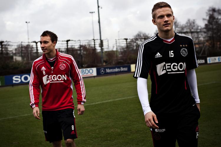 UNGDOMSSTJERNER. Nicolai Boilesen (th) er sammen med Christian Eriksen blandt de faste navne i Ajax Amsterdams trup. 