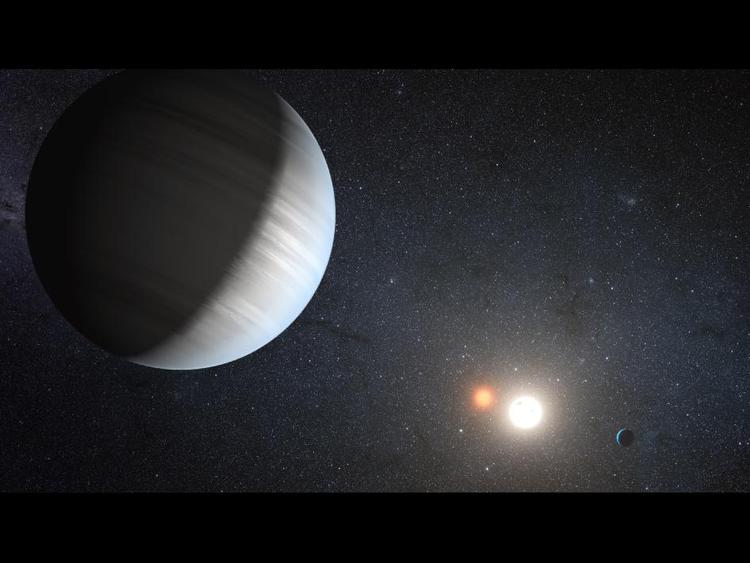 Planetsystemet Kepler-47 har som det første, man nogensinde har fundet, to planeter der kredser om to stjerner. 