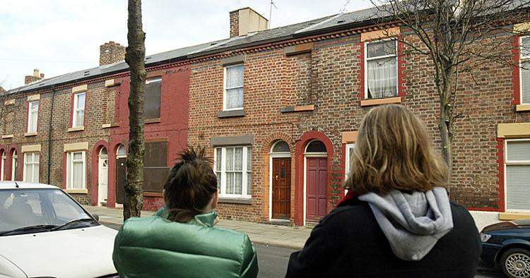 turistattraktion. Ringo Starrs barndomshjem i Liverpool besøges af Beatles-fans. 