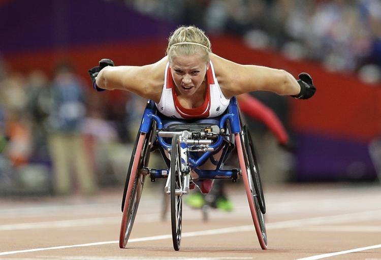 Guld. Hannah Cockroft fra Storbritannien fik guld på kvindernes 100 meter i klassen T34. 