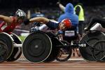 Højteknologisk. De dyreste kørestole koster op mod 70.000 kroner. Her er det den dobbelte guldvinder David Weir. 