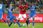 landsholds-nej. Dimitar Berbatov (midt) scorede mange mål for Manchester United, men blev ikke benyttet meget af manager Alex Ferguson. 