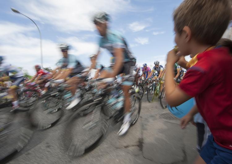 flimrende. Rytterne fik åndenød og stod næsten stille på den sidste stigning op mod mål på 16. etape af Vuelta a Espana. 