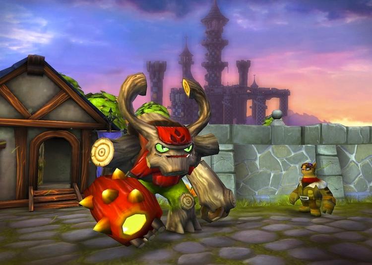 Monsterspil. Børnespillet 'Skylanders' har været en bragende stor økonomisk succes, og næste skridt bliver større, stærkere og mere selvlysende monstre - som giganten Tree Rex her (t.v.) 