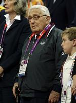 Sportsfan. Henry Kissinger var også på lægtern ved OL i London, hvor han bl.a. overværede mændenes basketballfinale. 