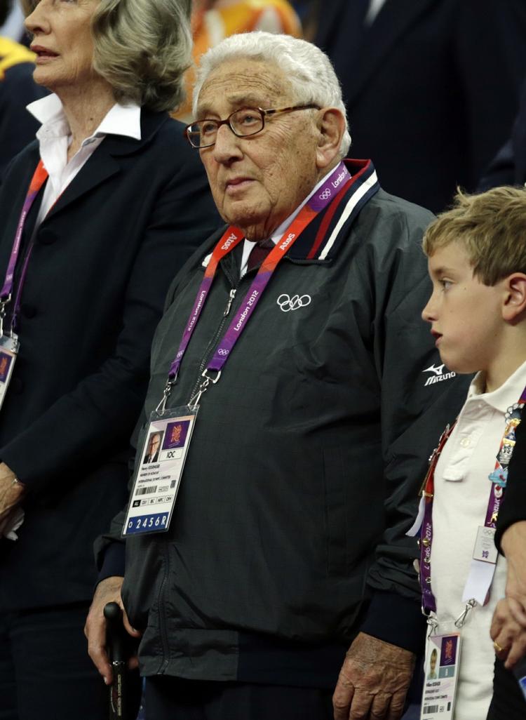 Sportsfan. Henry Kissinger var også på lægtern ved OL i London, hvor han bl.a. overværede mændenes basketballfinale. 