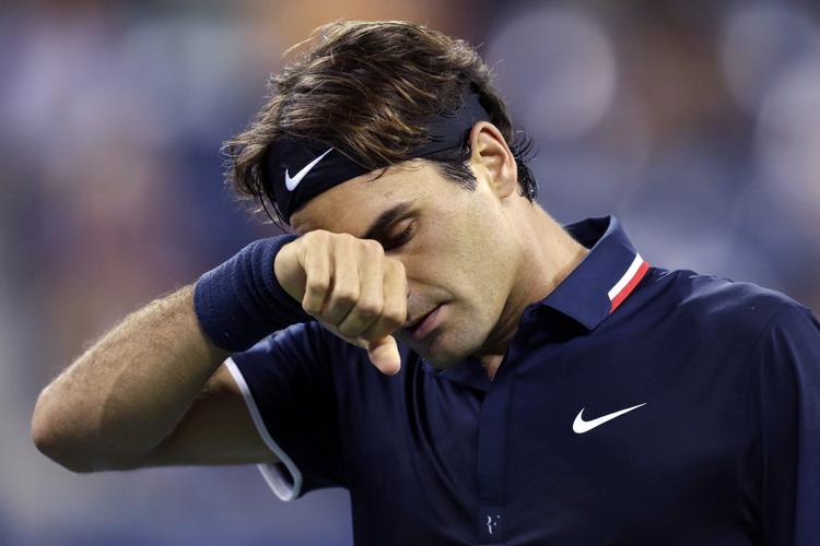 Snøft. Roger Federer formåede kun at vinde tredje sæt. 