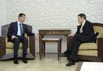 MØDE. Røde Kors' leder Peter Maurer er optimistisk efter sit møde medSyriens præsident Bashar al-Assad. 