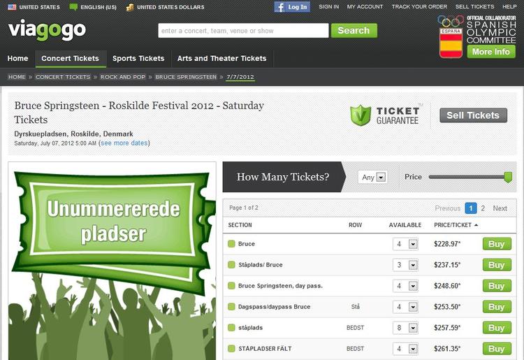 samarbejde. En svensk repræsentant for Viagogo siger i aftenens udsendelse, at Viagogo har samarbejdet med flere danske koncertarrangører. 