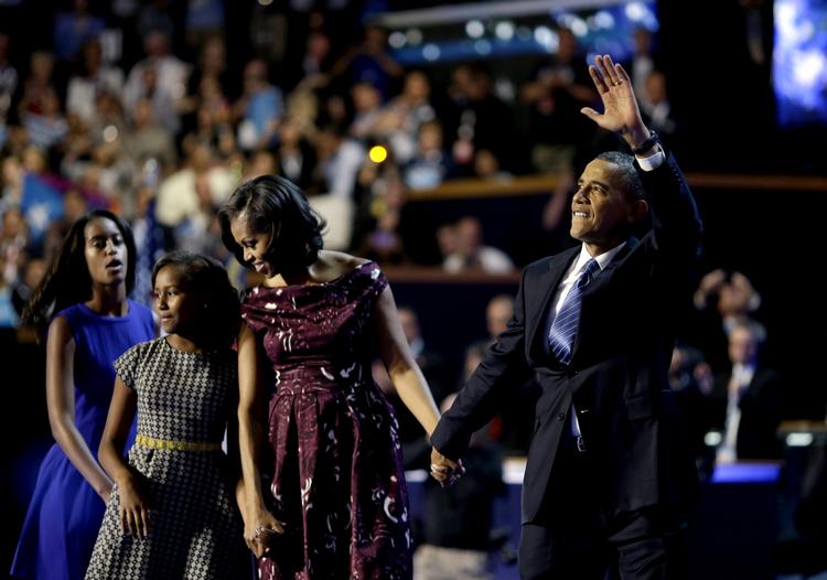PARTIFEST. Præsident Barack Obama var i går på scenen ved demokraternes partikongres, hvor han talte om løfter for fremtiden, ikke skønmalerier af nutidens økonomi. 