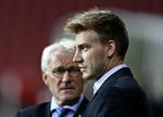 UVÆSENTLIGT. At Nicklas Bendtner ikke var med mod Tjekkiet, var ikke et tema for Morten Olsen efter kampen. 