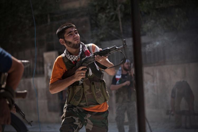 Aleppo. Oprører på gaden i Syriens største by. 