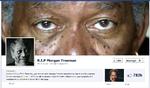 LEVENDE. Morgan Freeman er ifølge en talsmand "I live og har det godt." til trods for denne populære Facebook-side, der erklærer ham for død. 