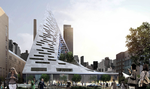 Modvind. Det kombinerede erhvervs- og boligkompleks i pyramideform tegnet af BIG - Bjarke Ingels Group - bliver stemt ned af lokalråd på Manhattans West Side. 