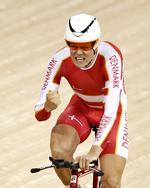 stærk. Lasse Norman Hansen er vant til de skrå brædder på banen. Og sammen med Marc Hester er han kommet godt fra start i Gents seksdagesløb. 