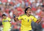 tophold. Colombias Ramadel Falcao var igen i hopla og kom på scoringslisten, da Colombia slog Chile. 
