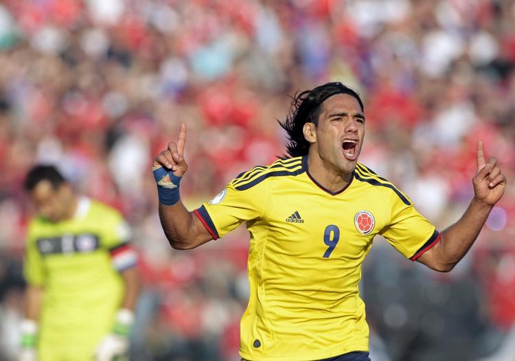 tophold. Colombias Ramadel Falcao var igen i hopla og kom på scoringslisten, da Colombia slog Chile. 