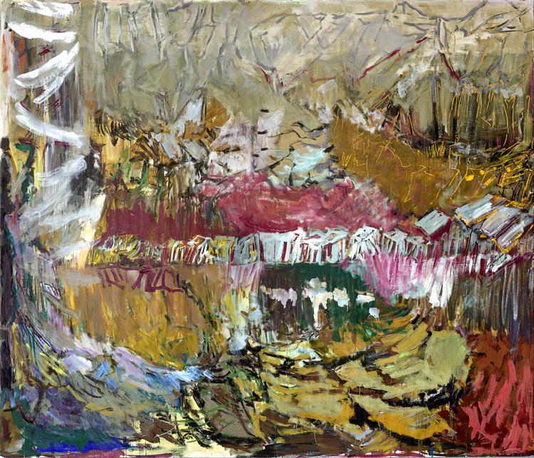 Gensyn. Per Kirkeby maler værker, der kan tåle at blive set igen og igen. Her et ubetitlet fra 2011. 