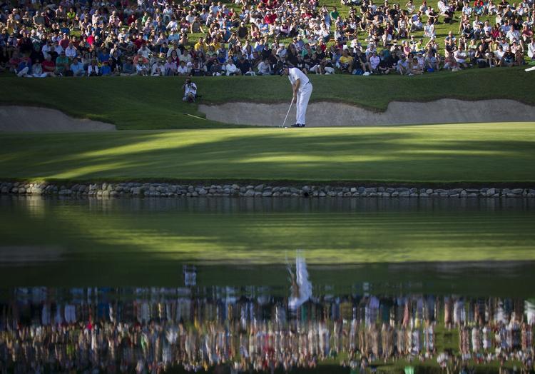 aflyst. Sergio Garcia putter under sidste års Andalucia Masters, som spanieren vandt. 