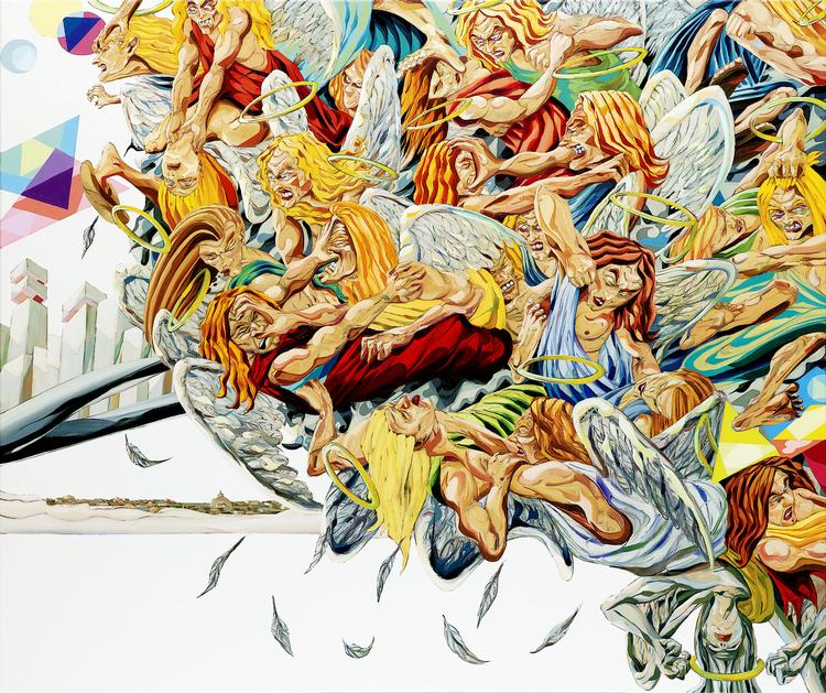 Kunst. Martin Bigum er en af de kunstnere, man kan opleve på Art Copenhagen. Her er det Bigums værk ’Jigsaw falling into piece’. Foto: Randers Kunstmuseum 
