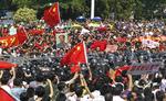 Vrede. Tusindvis af demonstranter gik i weekenden på gaden i Kina i protest mod Japans opkøb af de omstridte øer. 