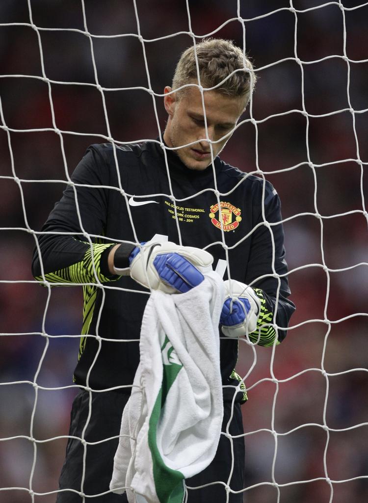 Duellant. Kampen om pladsen i United-målet er helt åben, vurderer Anders Lindegaard. 