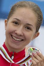 Succes. Teenageren Cecilie Uttrup Ludwig hentede Danmarks første medalje ved årets VM. 