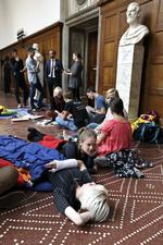 SEJR. En gruppe utilfredse studerende slog i sidste uge lejr foran døren til Københavns overborgmester, Frank Jensen, i protest mod manglende studieboliger i København. Kommunens nye budgetforlig tager godt hånd om problemet, mener studenterrådsformand. 