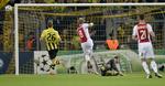 brændt. Christian Eriksen brænder en stor chance til Ajax i første halvleg af kampen mod Dortmund. 
