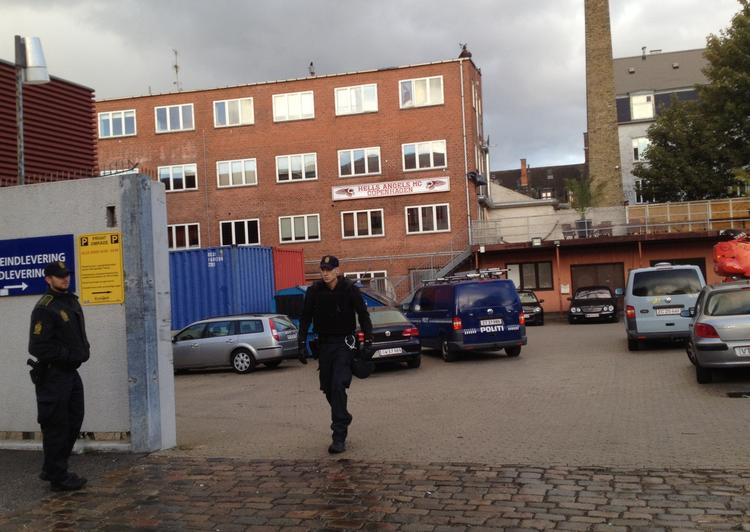 Aktion. Politiet har slået til mod bl.a. rockerborgen på Svanevej i København. 
