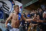 Matchvinder. Andreas Cornelius takkede naturligvis fansene efter kampen. 