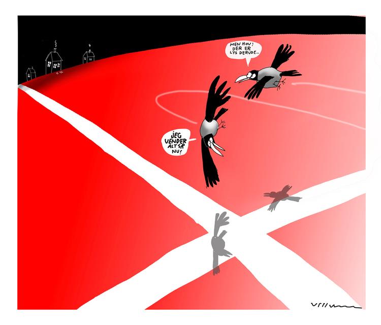 Livet. Drop jeres fordomme om Udkantsdanmark, og fri os fra særlige støtteordninger. Tegning: Jørn Villumsen 