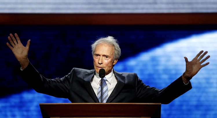 Republikaner. Clint Eastwood har efter eget udsagn været republikansk partimedlem siden 1950'erne, men vakte for alvor opsigt i den rolle, da han optrådte ved det republikanske konvent i august med en Obama-kritisk tale til en tom stol. Hans stunt har angiveligt gjort det mere stuerent for filmstjerner at støtte Mitt Romney. Foto: AP/Thomas Borberg 