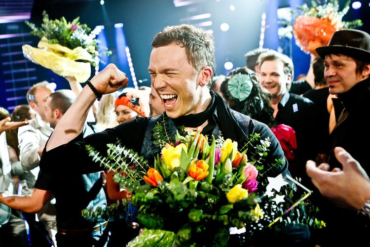 Jubel. Brinck vandt grandprixet i 2009. I den europæiske del af konkurrencen endte han på en hæderlig 13-plads. 