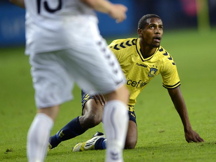 uheld. Quincy Antipas skulle bringe fart og mål til Brøndbys angreb. Men nu er den tidligere Sønderjyske-spiller ude med en skade. 