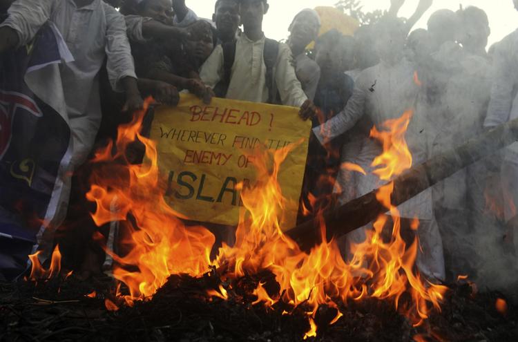 Protest. Filmen 'Innocence of Muslims' har affødt demonstrationer over store dele af verden. Her i Indien. 