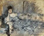 Effekt. Det er som om maleriet vokser frem over lærredet for øjnene af  beskueren, fordi Morisot lader store  områder af lærredet i 'Liggende ung kvinde' (1879) stå umalet. 