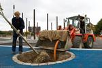 Broget. Den ny Nørrebro-park får grillpladser, klatrestativer, multibane - og en stribe nyplantede træer. 