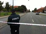 Alarm. Politiet afspærrede hurtigt området efter meldingen om skyderi. 