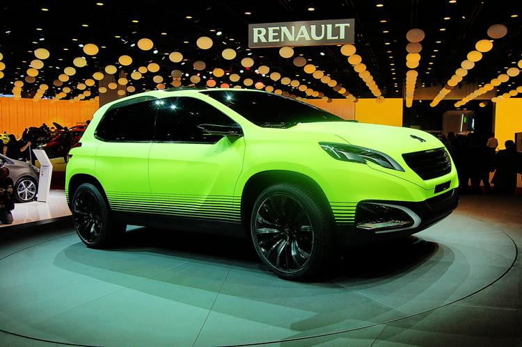 Peugeot. En af de repræsenterede bilmærker på biludstillingen. 