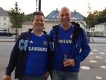 Superfans. De to danske Chelsea-tilhængere Bo Carl Sørensen (th) og Thomas Groth er stensikker på sejr til den engelske storklub. 