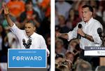 Duel. Præsident Obama (t.v.) har fordel med en føring på 3-4 procent i meningsmålingerne før nattens tv-debat. Romney har dog chancer for at ændre på det. 