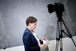 Formandskandidat. Astrid Krag - her ved en debat forleden - erkender, at SF'erne har begået fejl efter valget. 
