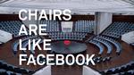 SAMMENHÆNGSKRAFT. Ifølge Facebooks første reklamefilm for sig selv, er det sociale netværk ligesom en stol: Den faciliterer, at mennesker er sammen. 