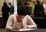 ledig. Bessie Soley er en amerikanerne, som søger job. Onsdag prøvede hun lykken i et jobcenter i Atlanta. 