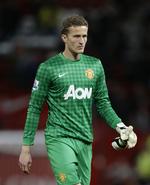 keeperkamp. Anders Lindegaard har fået flere kampe for Manchester United, men skal stadig slå David de Gea af holdet. 
