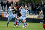 OMVENDT. Kampen i Randers blev et fint billede på, hvordan styrkeforholdet mellem Randers FC og FC Midtjylland er blevet vendt på hovedet. 